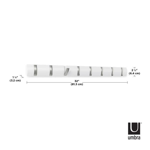 Umbra Ξύλινη κρεμάστρα τοίχου 8 θέσεων 81.3Χ6.5εκ,Flip 318858-660 - Image 6