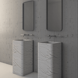 Καθρέπτης Iron Curved 42x80,χάλυβας λάμα 3εκ.Φωτισμός Led
