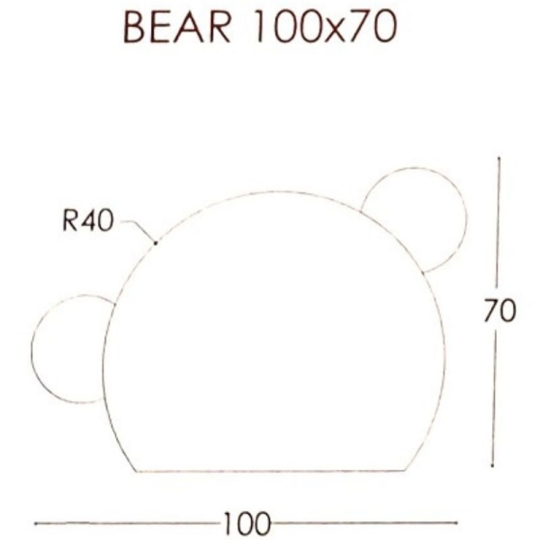 Παιδικός Καθρέπτης τοίχου Bear 100*70εκ. με φωτισμό Led - Image 2