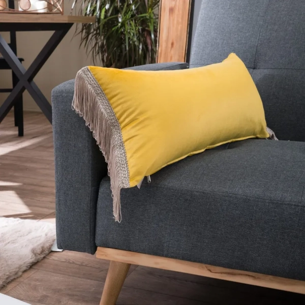 Βελούδινη Μαξιλαροθήκη Velvet 14 Με Κρόσι (30x60cm)  της Teoran