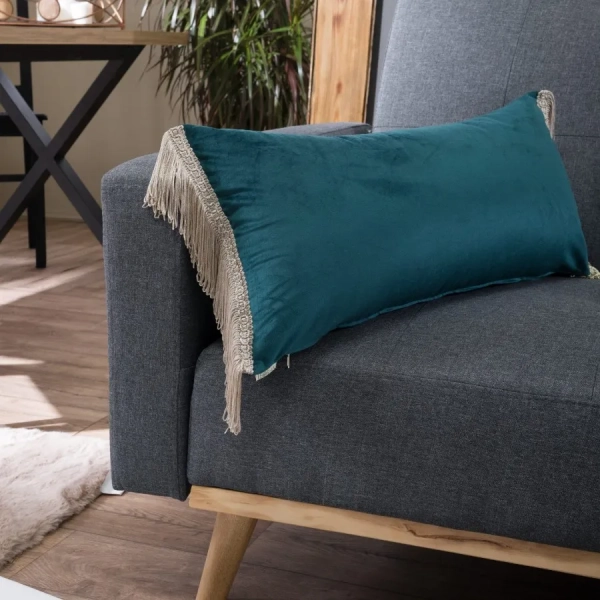 Βελούδινη Μαξιλαροθήκη Velvet 13 Με Κρόσι (30x60cm)  της Teoran