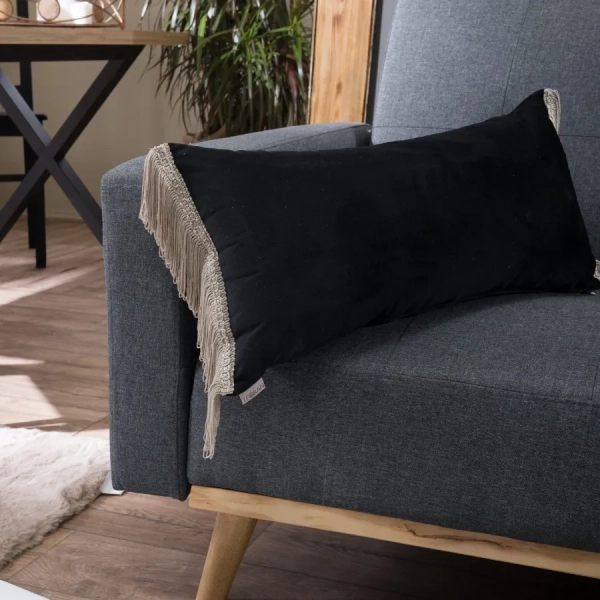 Βελούδινη Μαξιλαροθήκη Velvet 06 Με Κρόσι (30x60cm)  της Teoran