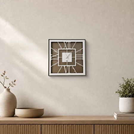 Ρολόι τοίχου Tauro bronze 50x50εκ από χάλυβα, Arti e Mestieri