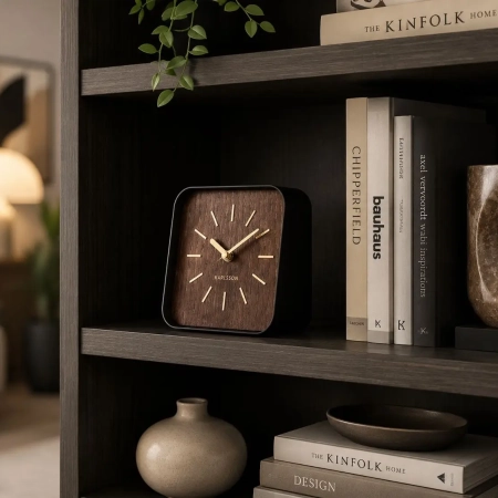 Επιτραπέζιο ρολόι απο ξύλο και μέταλλο Karlsson Squared KA5718DW