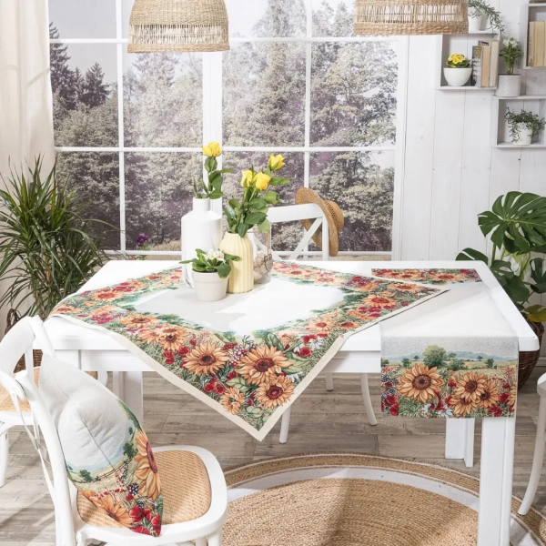 Καρέ & Τραβέρσα Sunflower (Σετ 2τεμ.)  της Teoran