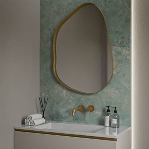 Καθρέπτης τοίχου Iron Uovo 65x90,λάμα χάλυβα 3εκ.