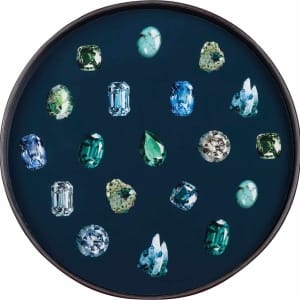 Orval Mineral gems μεταλλικός διακοσμητικός δίσκος 40εκ 005