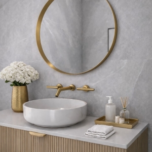 Χειροποίητος Καθρέπτης Iron Circle Slim Φ55,χάλυβας λάμα 3εκ.