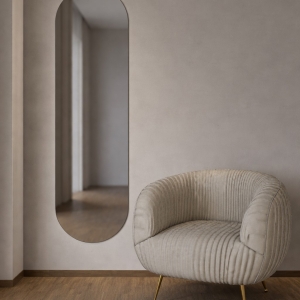 Καθρέπτης τοίχου 5mm Semi Oval Project Mirrors 50x180