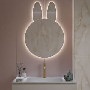 Παιδικός Καθρέπτης τοίχου Rabbit 70x100εκ. με φωτισμό Led