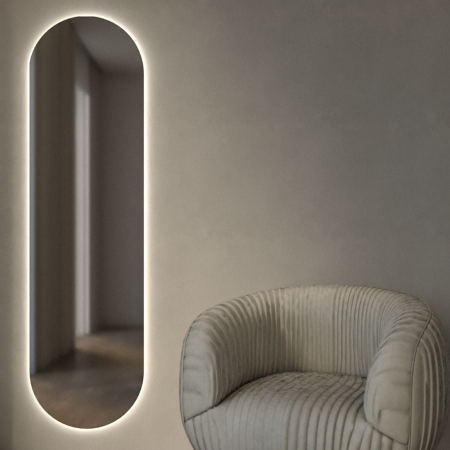 Semi Oval καθρέπτης τοίχου 50x180 1