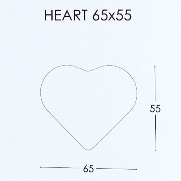 Καθρέπτης τοίχου Heart 65x55εκ. με φωτισμό Led - Image 4