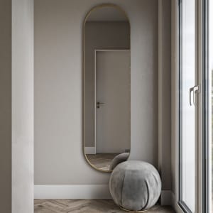 Καθρέπτης Δαπέδου Iron Floor Semi Oval 50x180,λάμα χάλυβα 3εκ.