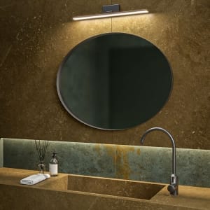 Καθρέπτης τοίχου Iron Oval 85x65,λάμα χάλυβα 3εκ.