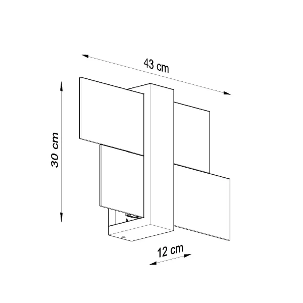 Sollux Φωτιστικό τοίχου Feniks 1,ξύλο, γυαλί,1xE27/60w - Image 6