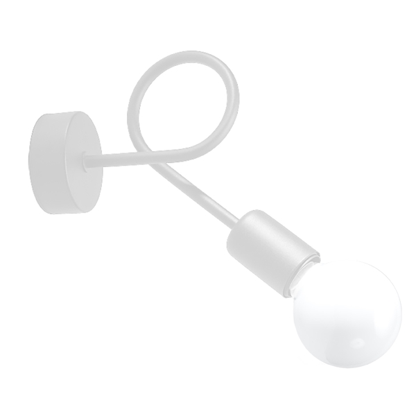 Φωτιστικό τοίχου LOOP λευκό ατσάλι/1xmax 15W LED