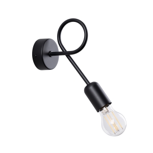 Φωτιστικό τοίχου LOOP μαύρο ατσάλι/1xmax/15W LED