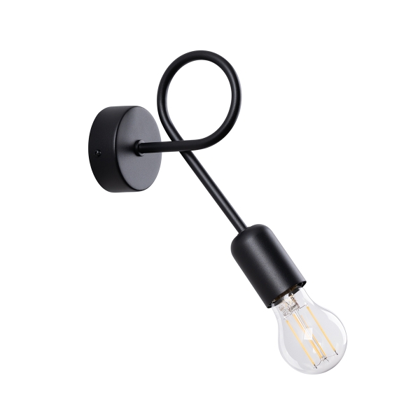Φωτιστικό τοίχου LOOP μαύρο ατσάλι/1xmax/15W LED