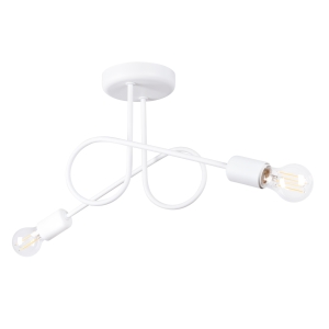Φωτιστικό οροφής LOOP 2 λευκό ατσάλι/2xmax 15W LED