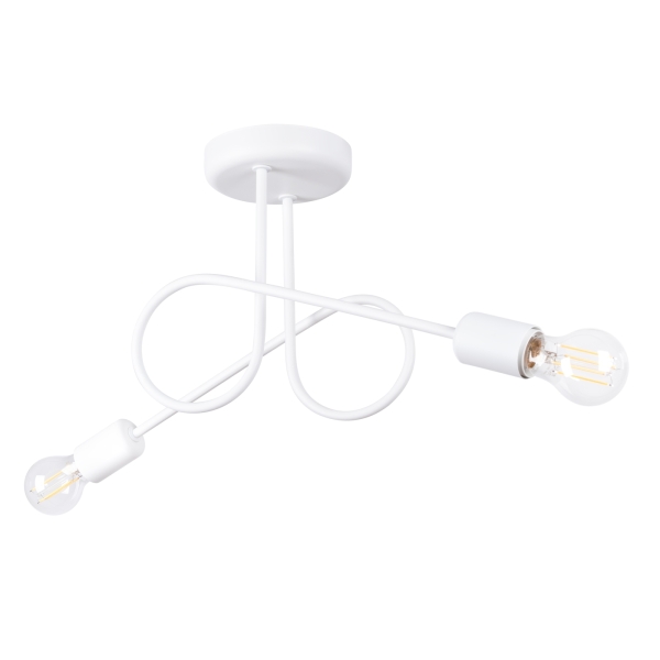 Φωτιστικό οροφής LOOP 2 λευκό ατσάλι/2xmax 15W LED