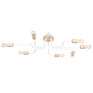 Φωτιστικό Οροφής TIMBO 8 λευκό/χάλυβας/ξύλο/8xmax 15W LED