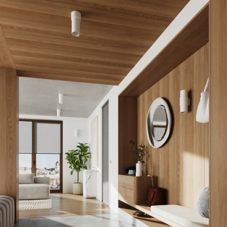 Φωτιστικό οροφής FLASH λευκό,ατσάλι,1xmax 15W LED