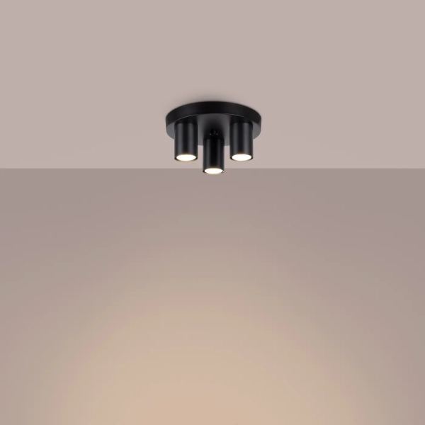 Φωτιστικό οροφής LAGOS 3P μαύρο ατσάλι/3xmax 10W LED