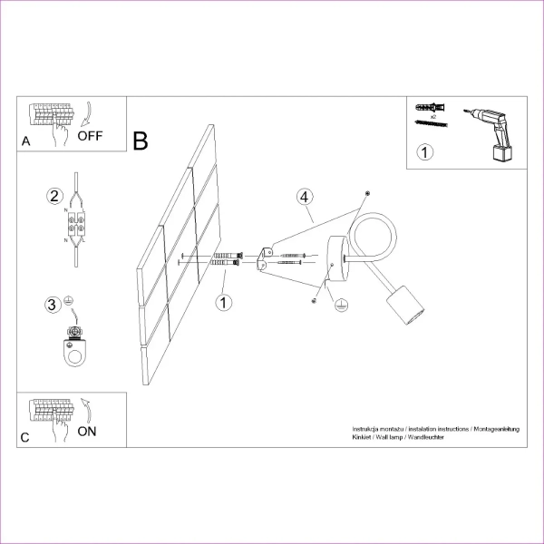 Φωτιστικό τοίχου EMBER λευκός χάλυβας/ξύλο/1xmax 15W LED