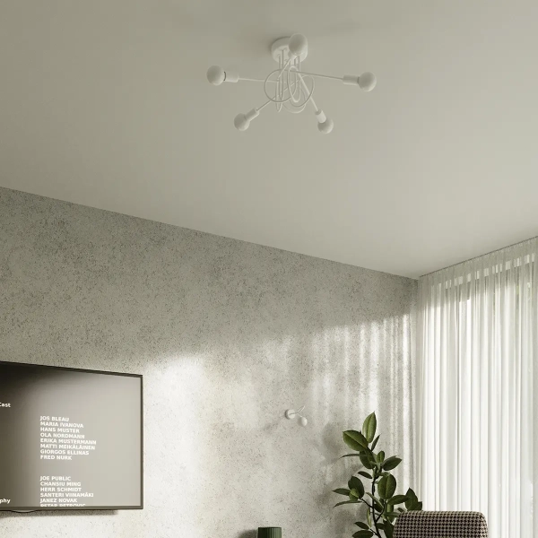 Φωτιστικό τοίχου LOOP λευκό ατσάλι/1xmax 15W LED - Image 4