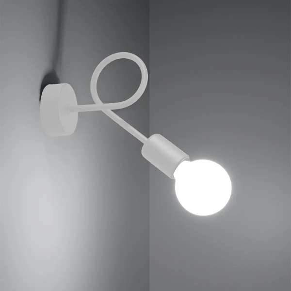 Φωτιστικό τοίχου LOOP λευκό ατσάλι/1xmax 15W LED - Image 3