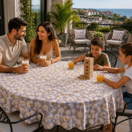 Floreta 11 Βαμβακερό Τραπεζομάντηλο Ροτόντα Φ180εκ. της Teoran