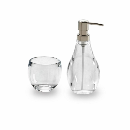 Σετ Μπάνιου Διάφανο Ποτήρι & Αντλία Σαπουνιού Umbra Droplet