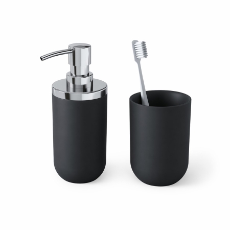 Σετ Μπάνιου Αντλία Κρεμοσάπουνου & Ποτήρι Οδοντόβουρτσας Umbra Junip