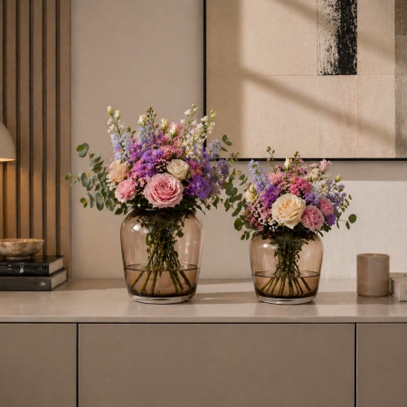 Σετ 2 Διακοσμητικά Γυάλινα Βάζα Blomus Leta Coffee