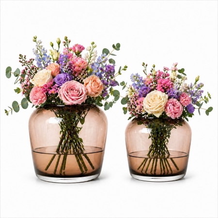 Σετ 2 Διακοσμητικά Γυάλινα Βάζα Blomus Leta Coffee