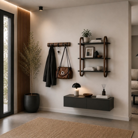 Σετ Ραφιέρας Τοίχου Bellwood & Κρεμάστρας Τοίχου Flip της Umbra