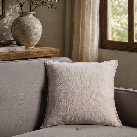 Μαξιλαροθήκη Bolton 02 Beige - 45x45cm με γέμιση