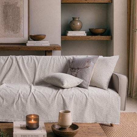 Ριχτάρι Dayton 07 Pearl Grey - Τετραθέσιο 180x350cm