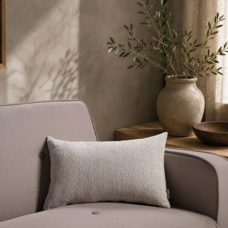 Σενίλ Μαξιλαροθήκη Dayton 07 Pearl Grey της Teoran