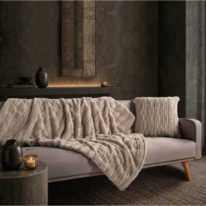 Διακοσμητικό Ριχτάρι Tiger 02 Beige της Teoran