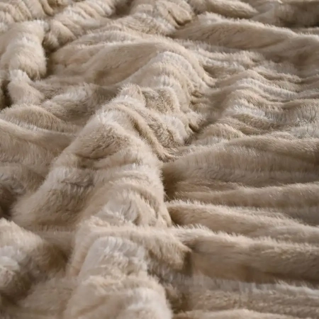 Διακοσμητική Γούνινη Μαξιλαροθήκη Tiger 02 Beige της Teoran