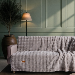 Ριχτάρι Αντιολισθητικό  Haaland 11 Grey - Τριθέσιο 180x300cm