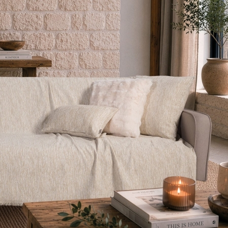 Ριχτάρι Kent 01 Ivory Cream - Τετραθέσιο 180x350cm