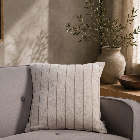Μαξιλαροθήκη Macon 01 Natural Beige - 50x50cm με γέμιση