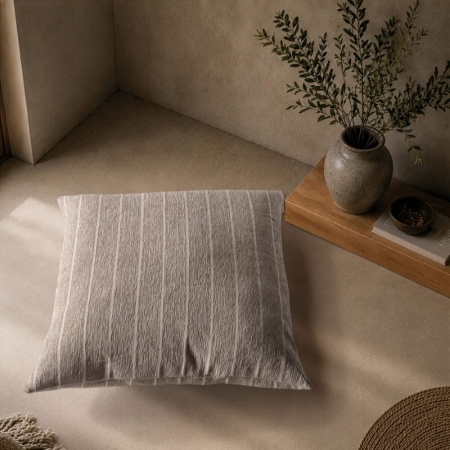 Σενίλ Μαξιλαροθήκη Macon 03 Light Brown της Teoran