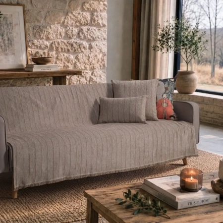 Σενίλ Ριχτάρι Macon 05 Light Brown Terracotta της Teoran