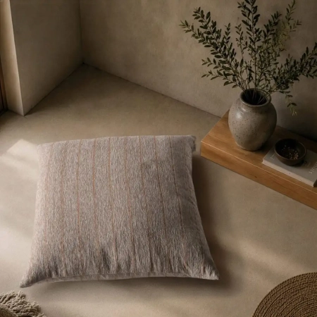Σενίλ Μαξιλαροθήκη Macon 05 Light Brown Terracotta της Teoran