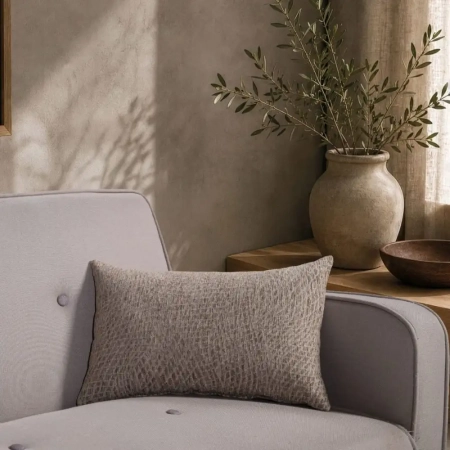 Σενίλ Μαξιλαροθήκη Norman 03 Light Brown της Teoran