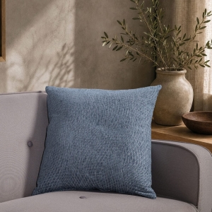 Μαξιλαροθήκη Norman 04 Denim Blue - 50x50cm με γέμιση