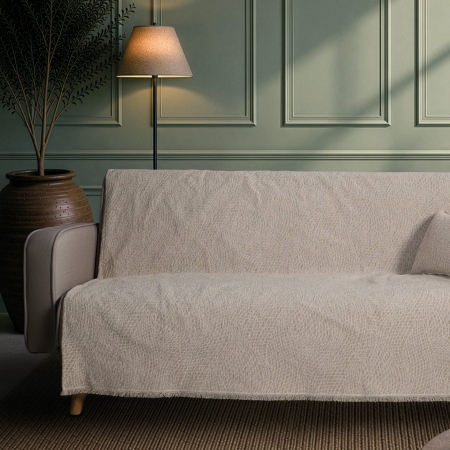 Ριχτάρι Norman 07 Taupe - Τετραθέσιο 180x350cm